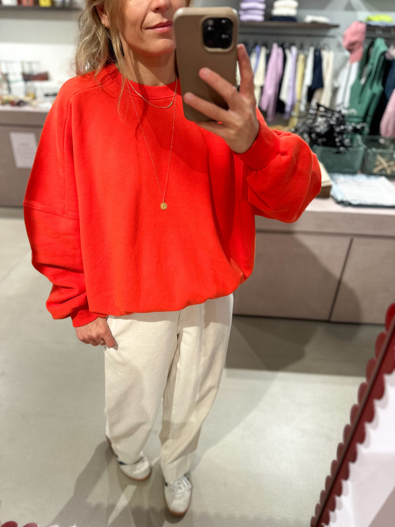 Soft oversized sweater - Poppy red