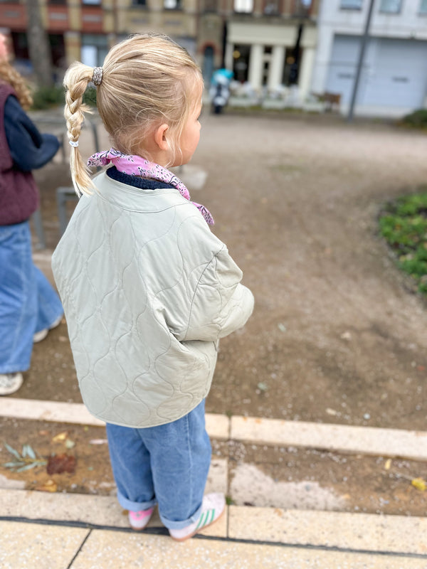 Oversized quilted jacket - Sage