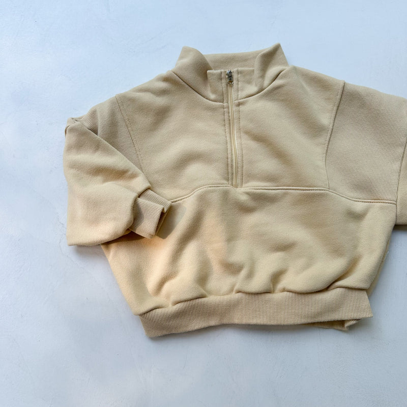 Half zip up sweater - Warm yellow