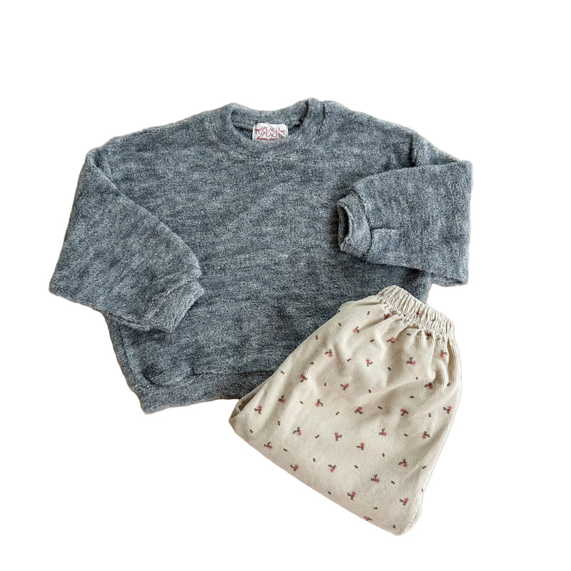 Soft plush jumper - Grey melange
