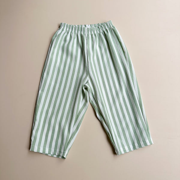 Striped baggy pants - Green