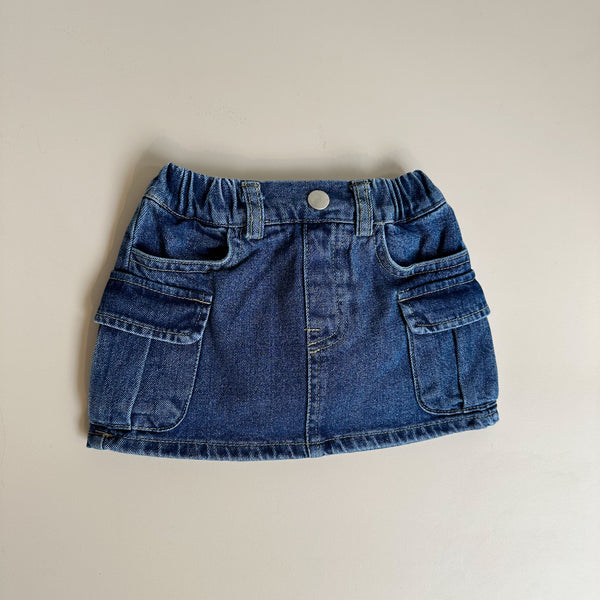 Pocket denim mini skirt - Blue