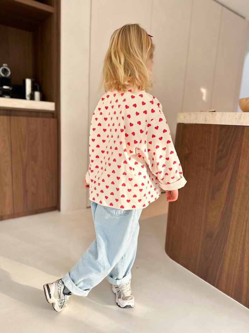 Heart denim jacket - Natural