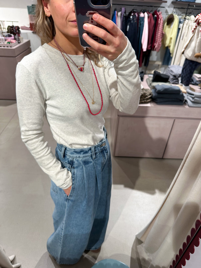 Slim fit modal tee - Oatmeal