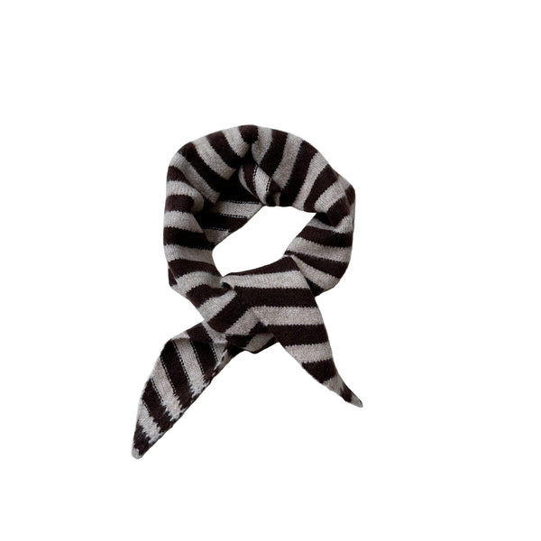 Soft stripe scarf - Brown