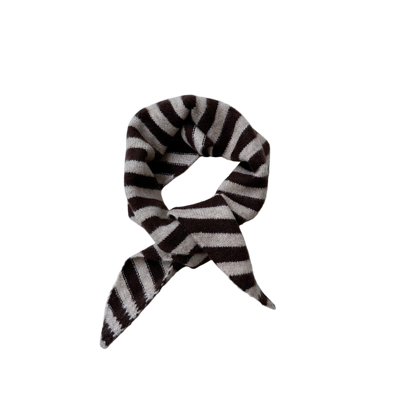 Soft stripe scarf - Brown