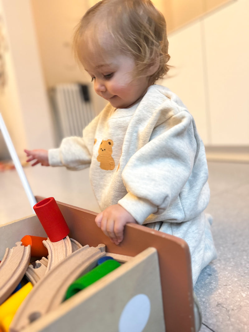 Bears top bottom set - Oatmeal