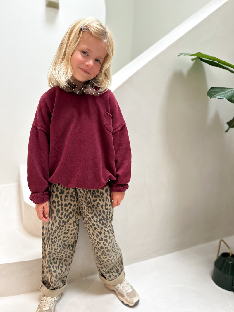 Lou pocket sweatshirt - Wine
