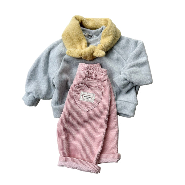 Bebe heart corduroy pants - Pink