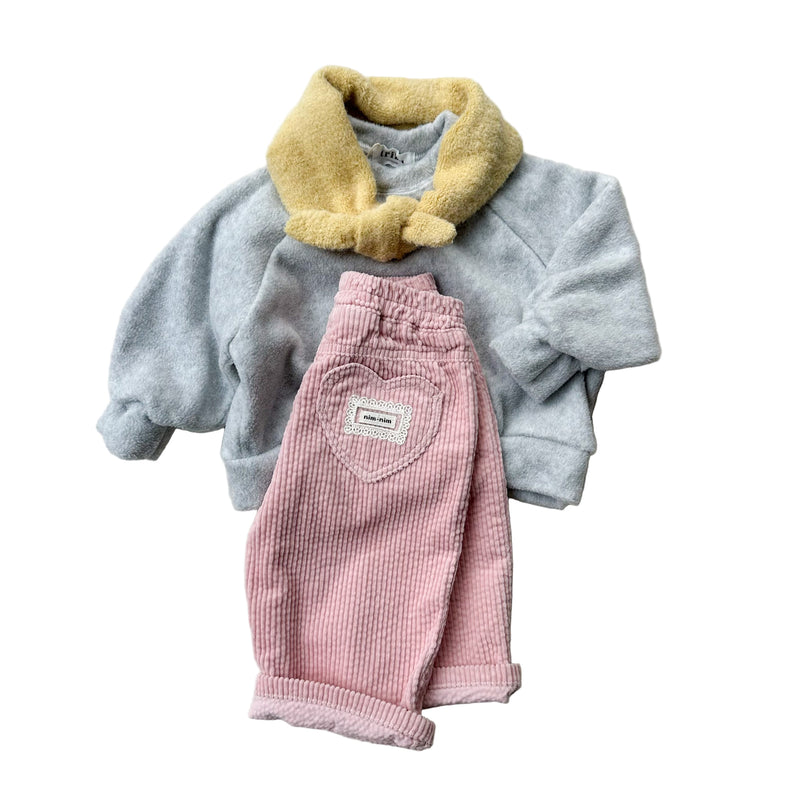 Bebe heart corduroy pants - Pink