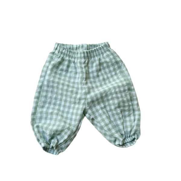 Bebe check summer pants - Mint