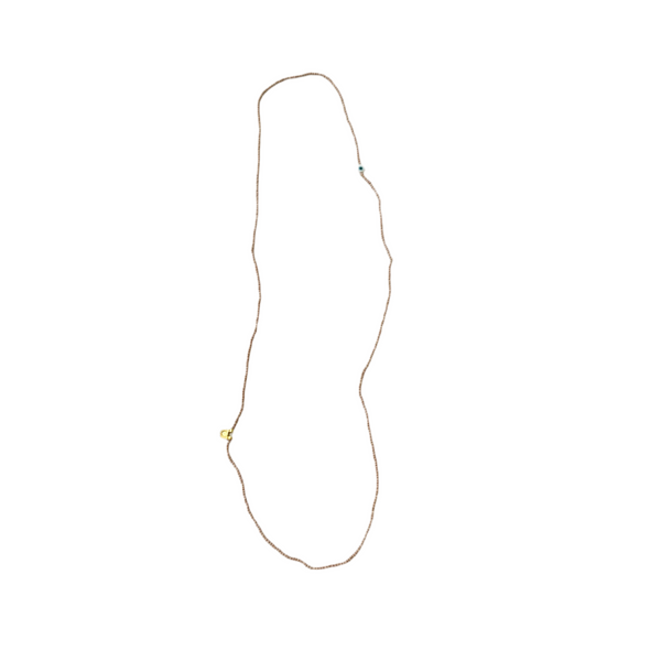 Long beads necklace - Nude