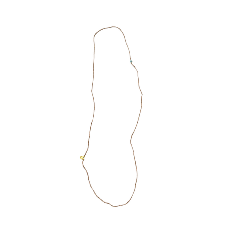 Long beads necklace - Nude