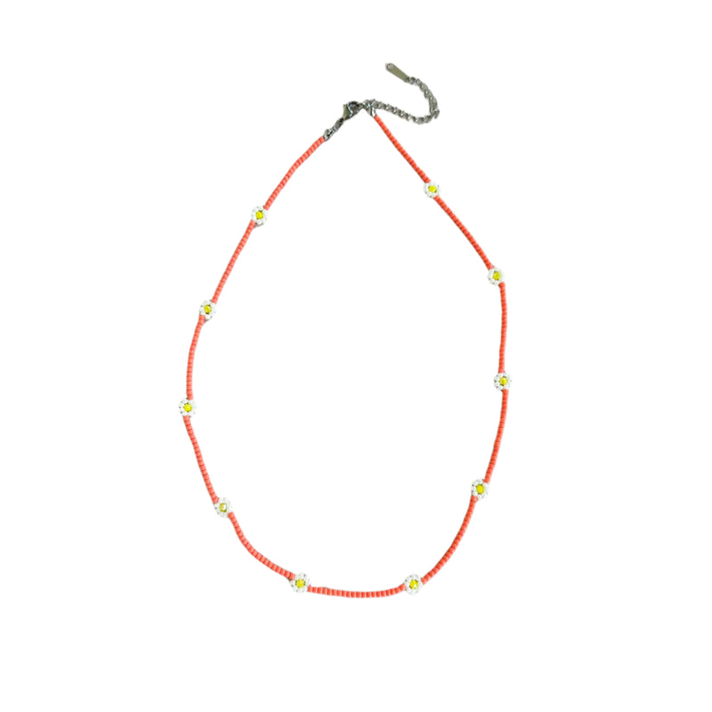 Mini flower necklace - Orange