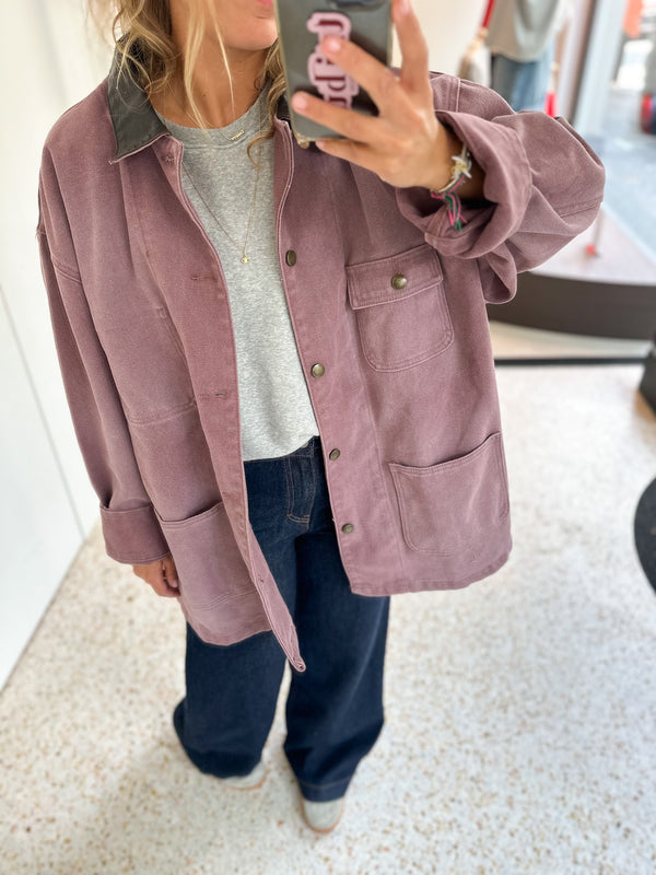 Oversized worker jacket - Indi pink