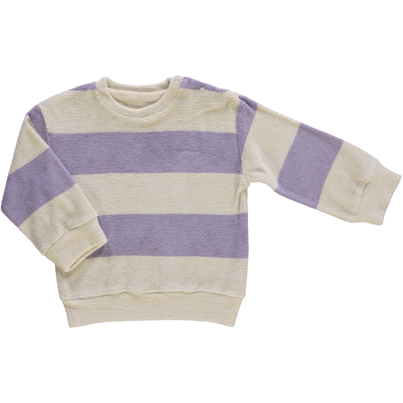 Cassandre striped terry sweater - Lavender