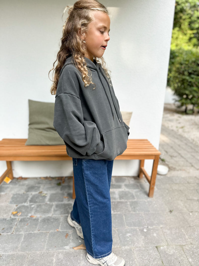 Oversized pigment hoodie - Charcoal