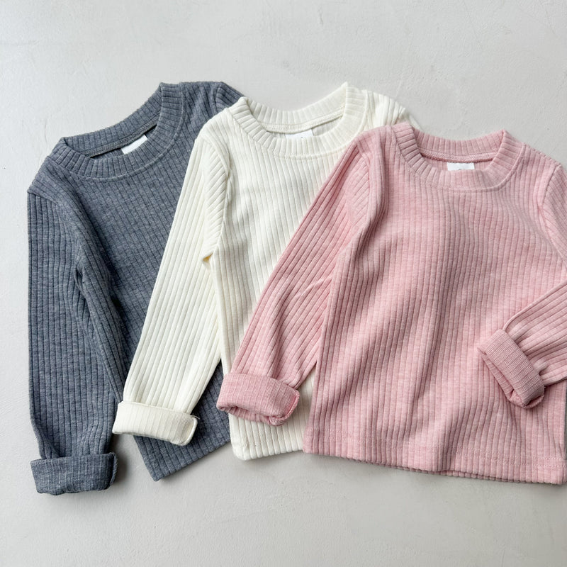 Soft rib tee - Old pink