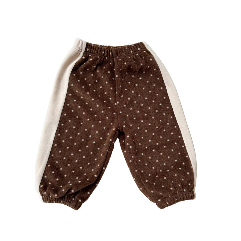 Fleece dot joggers - Brown