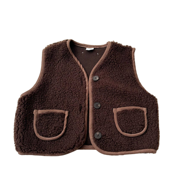 Soft teddy vest - Brown