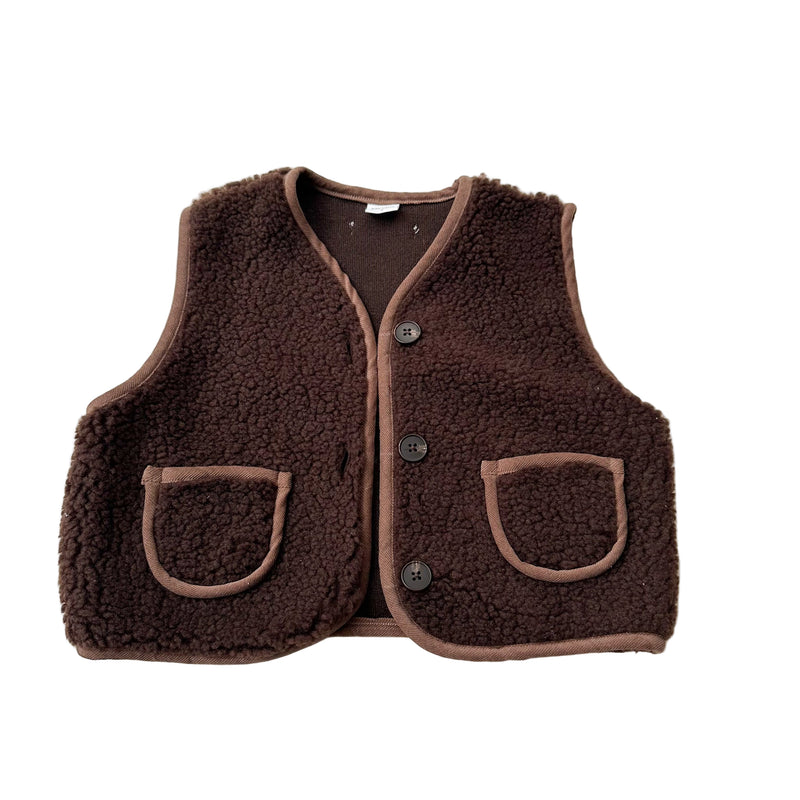 Soft teddy vest - Brown