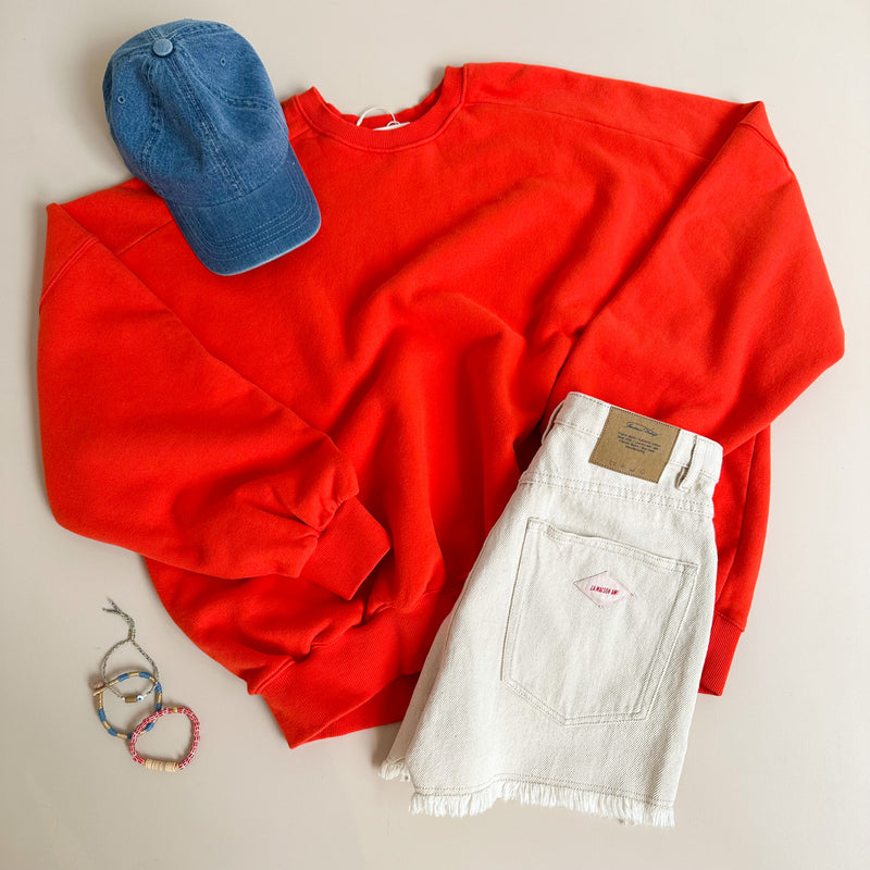 Soft oversized sweater - Poppy red