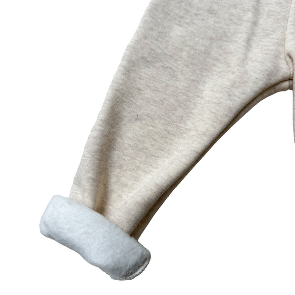 Melange fleece leggings - Light beige melange