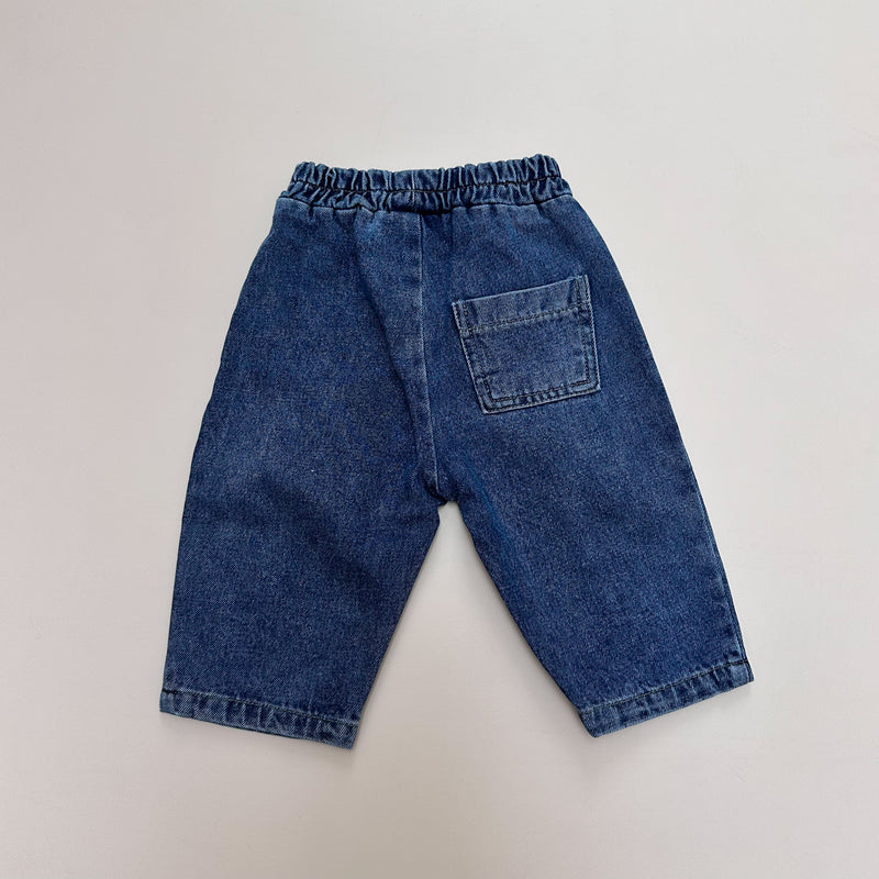 Basic denim pants - Washed blue denim