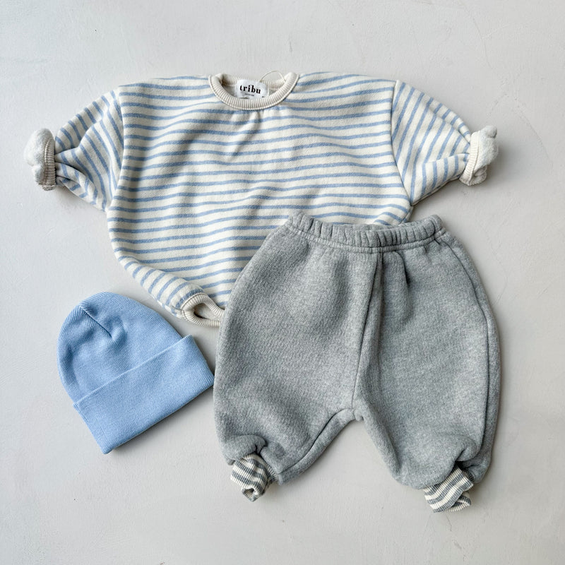 Bebe gigi stripes sweatshirt - Light blue