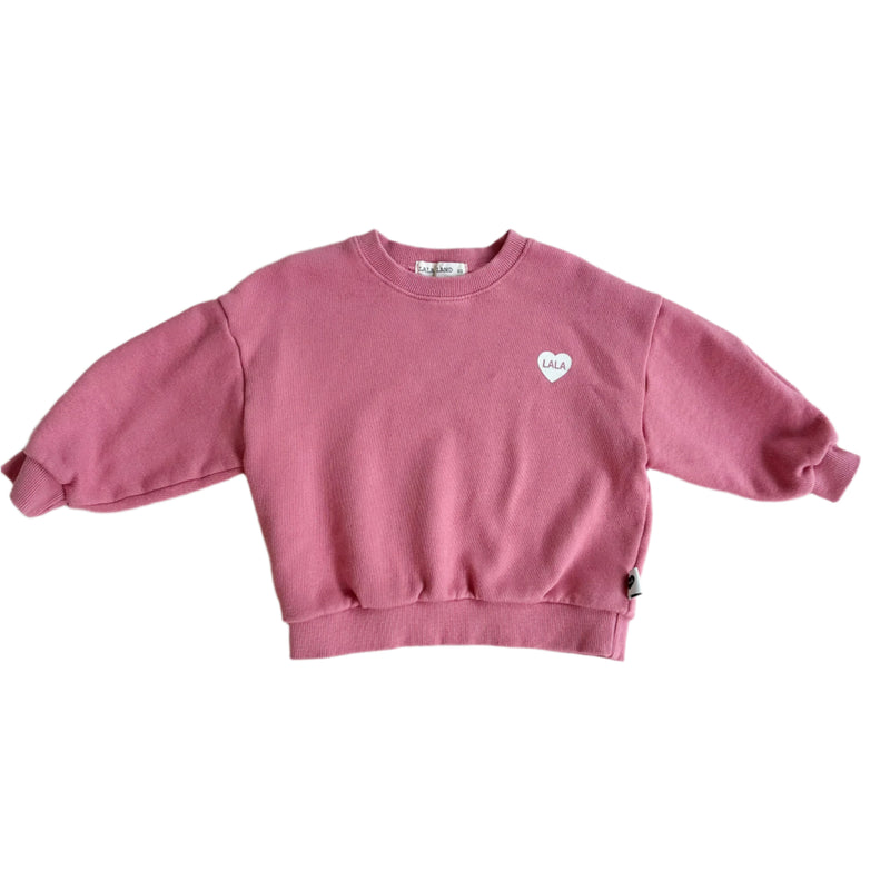 Heart sweater - Vintage pink