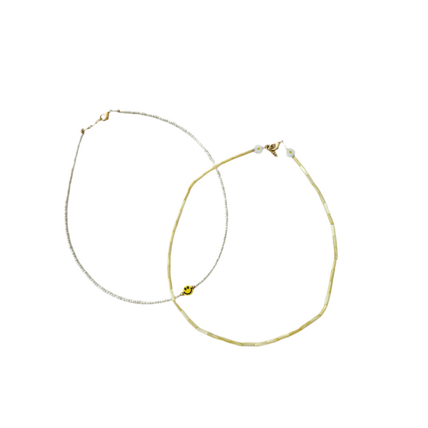 Smiley necklace - Ivory