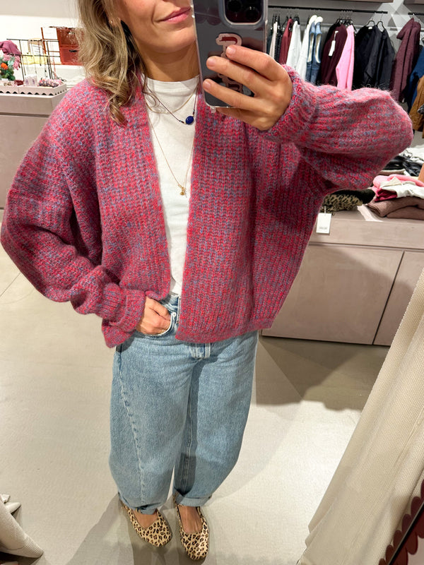 East melange cardigan - Piment