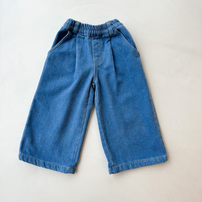 Heart pocket velvet denim - Blue