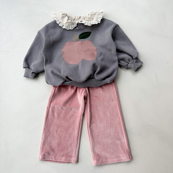 Collar apple sweater - Charcoal