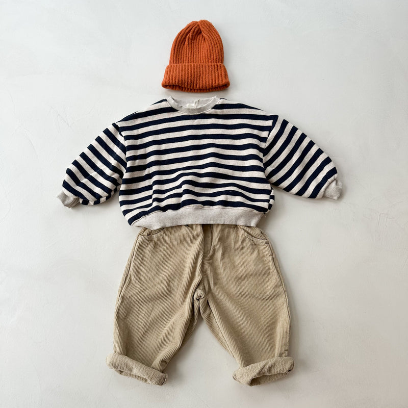 Big stripe sweatshirt - Navy