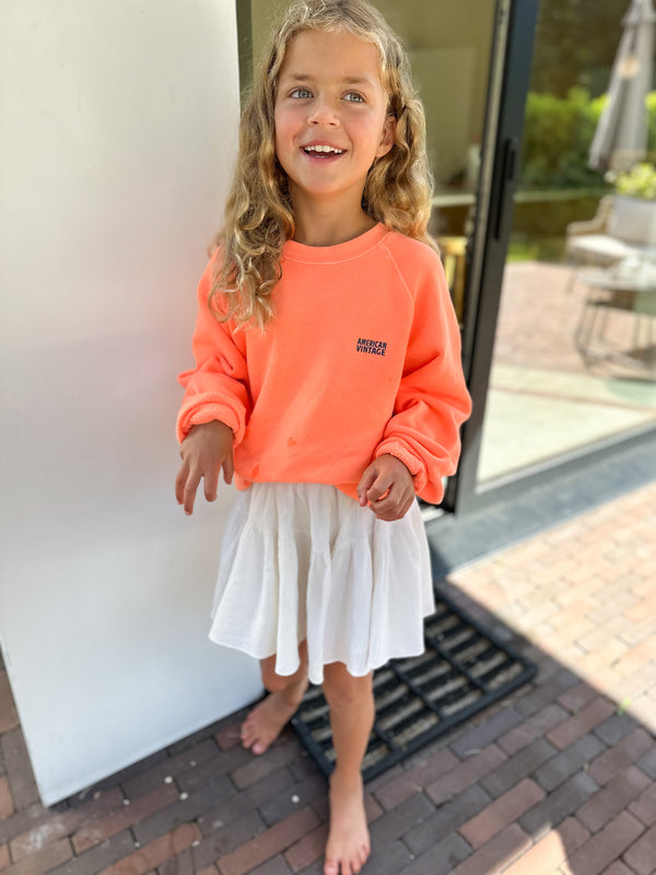 Kids izubird sweatshirt - Feu fluo