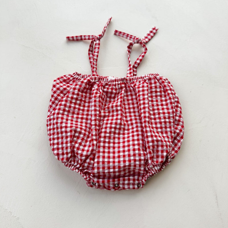 Bebe vichy onesie - Red
