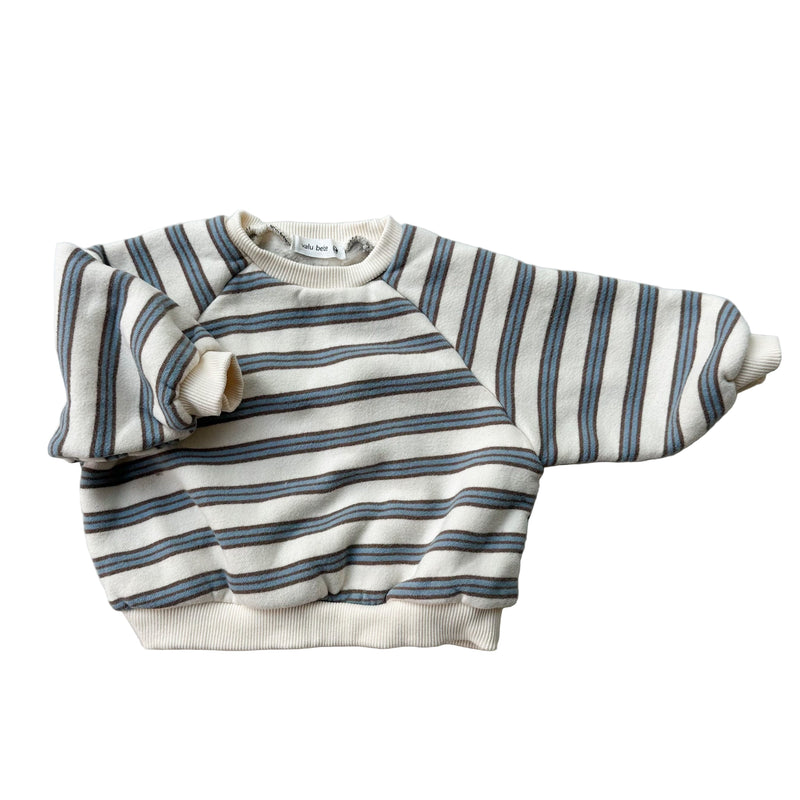 Bebe multistripes sweater - Cream/sky/brown