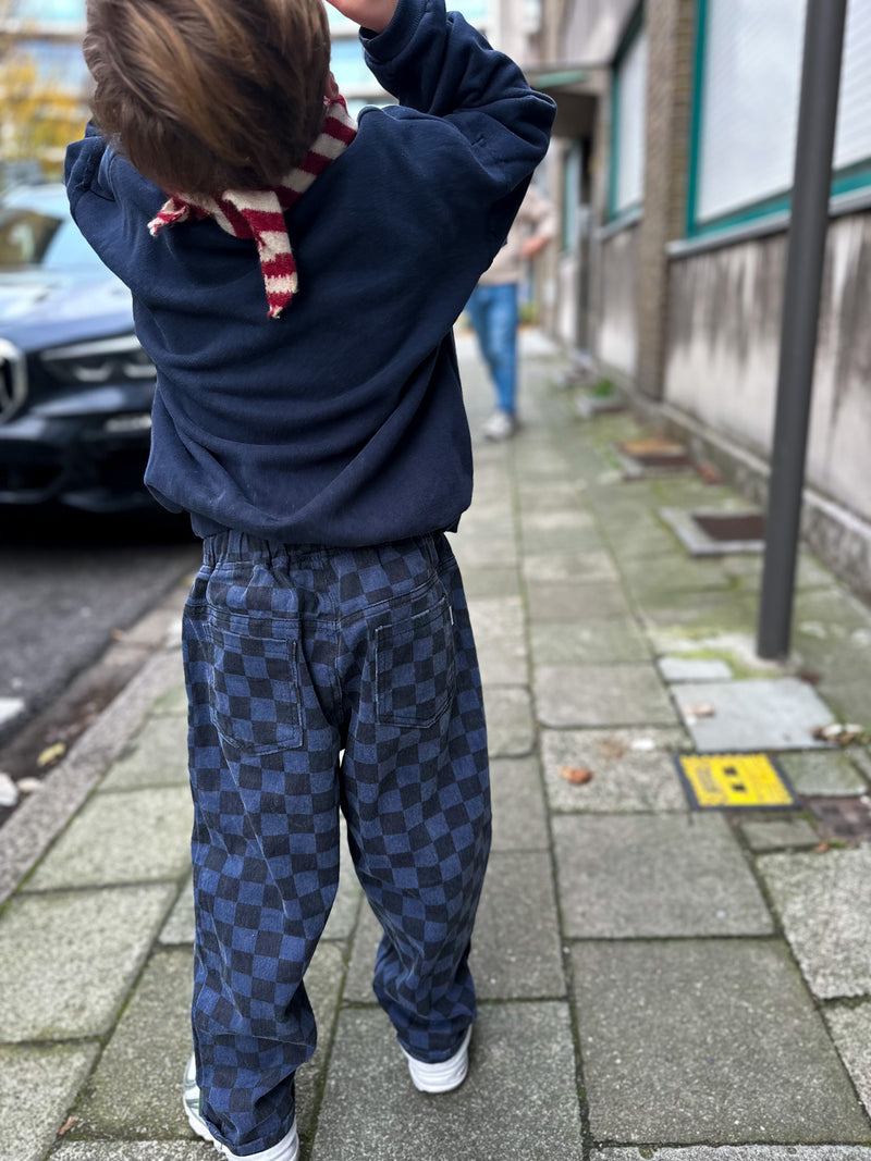 Max checkered jeans - Blue