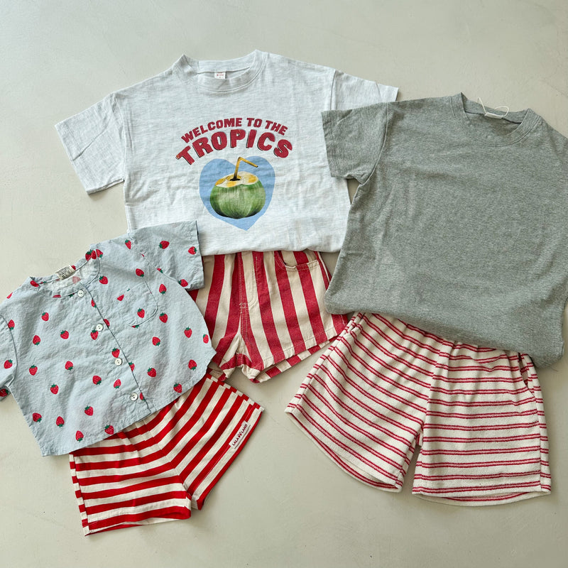 Tropical tee - White melange