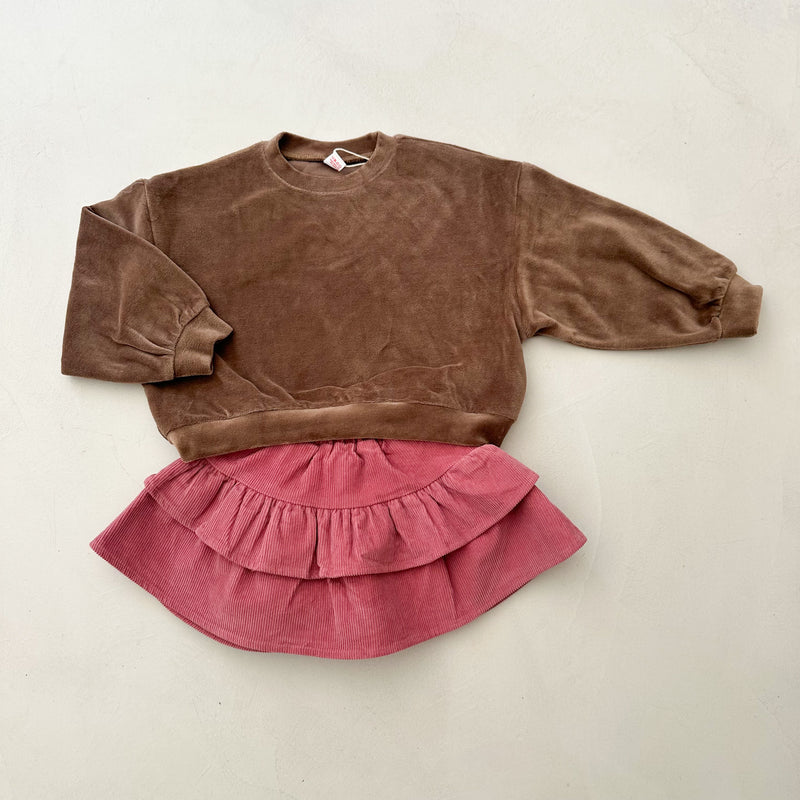 Mimi velvet sweater - Brown