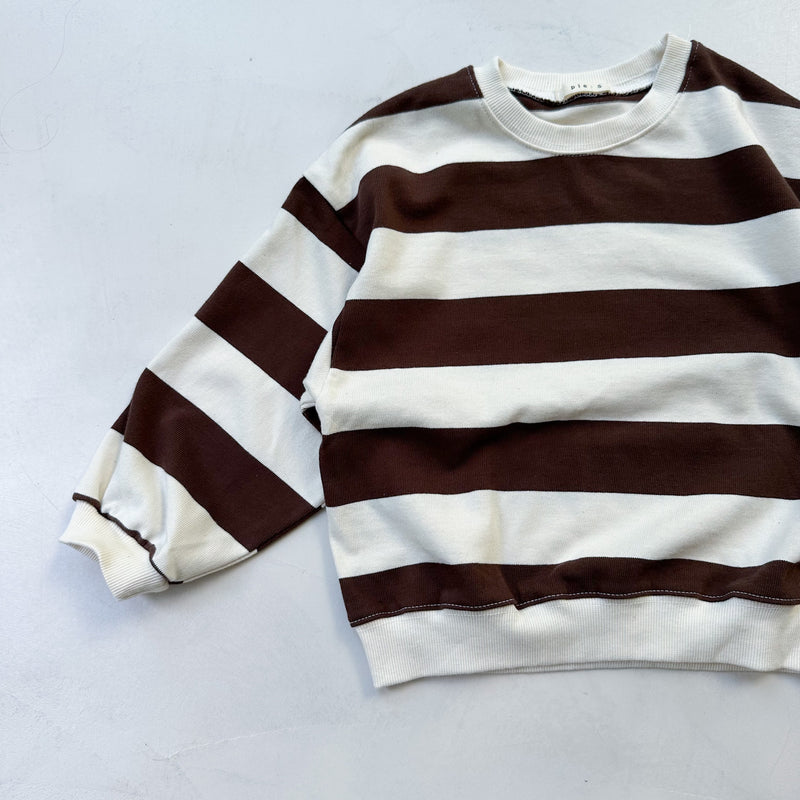 Pie bold stripes sweater - Brown/cream