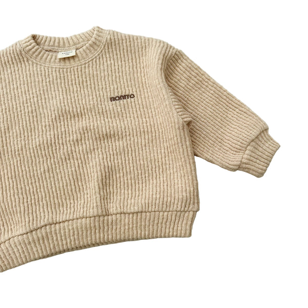 Rib sweatshirt - Light beige