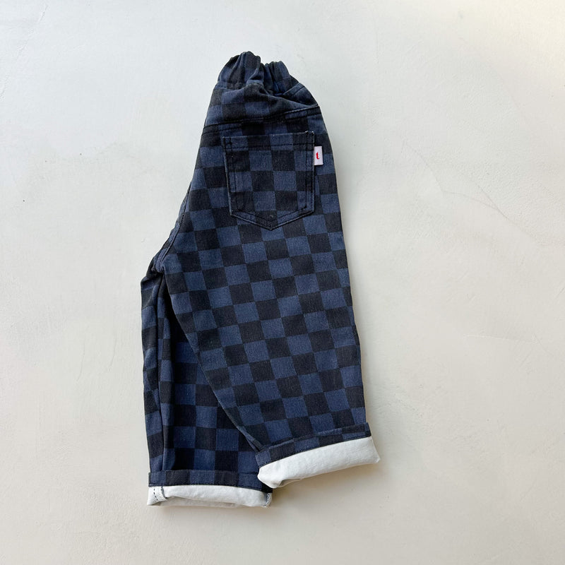 Max checkered jeans - Blue