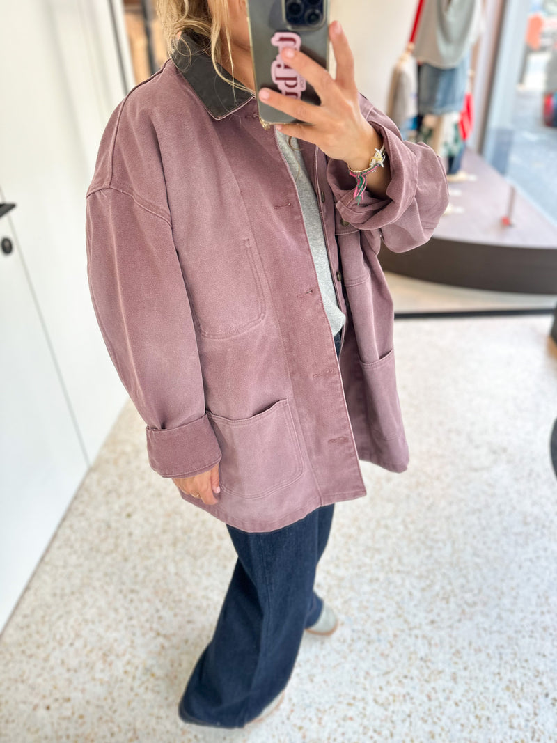 Oversized worker jacket - Indi pink