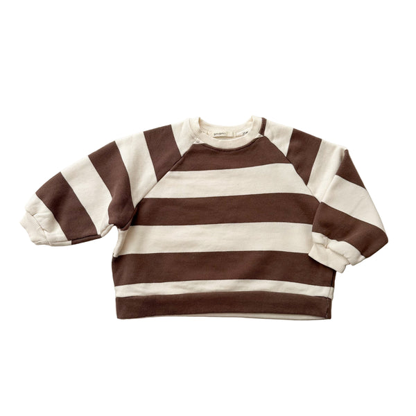 Bebe stripe sweatshirt - Brown/cream