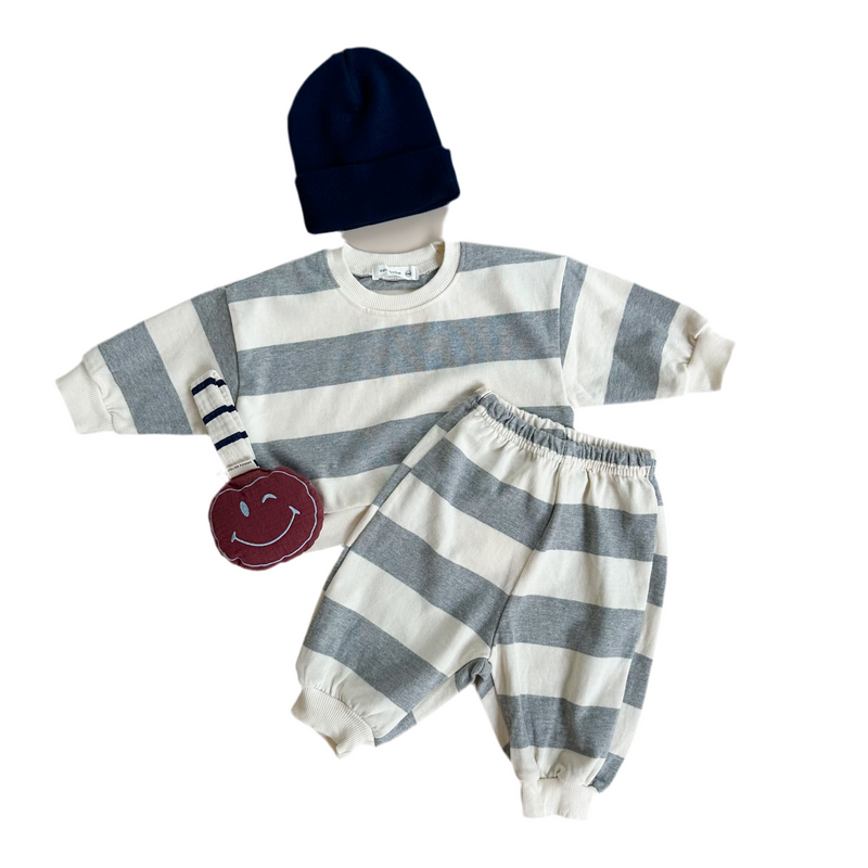 Bebe striped sweatshirt - Grey melange