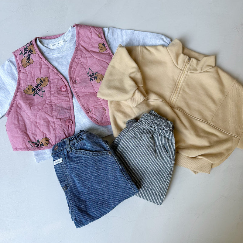 Half zip up sweater - Warm yellow