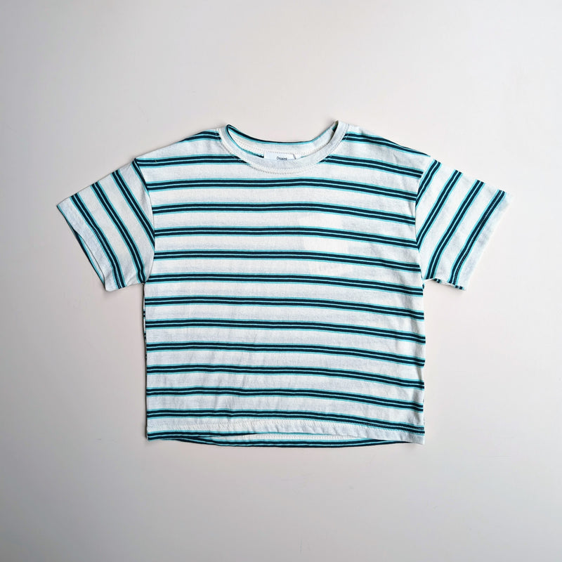 Striped tee - Cream/watermelon