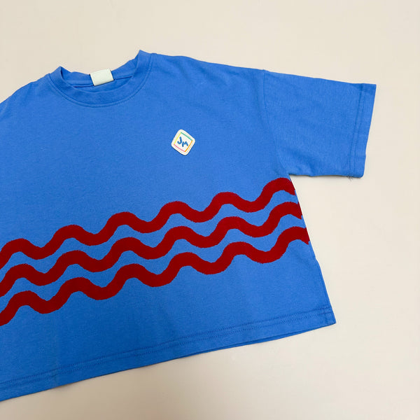 Wave tee - Blue/red